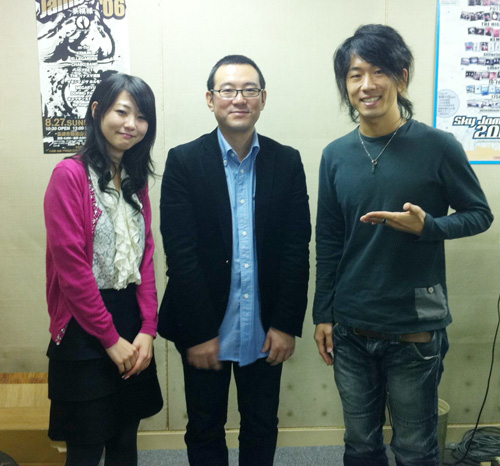 gageFMradio ガージュの頼れる質屋生活出演の原田店長とDJマークさん、風間みなみさん