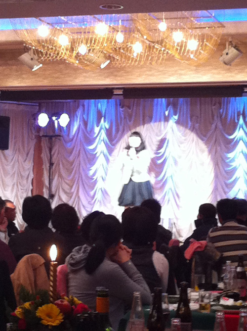 xmas01 松浦シティホテルのクリスマスディナーショー/なかじままりの爆笑ものまねライブ