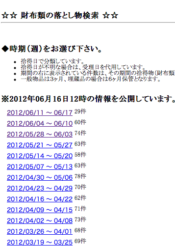 財布は毎日すごい数が拾われています